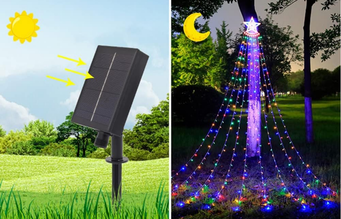 💡Luces De Navidad - Cascada Solar 💡🎄