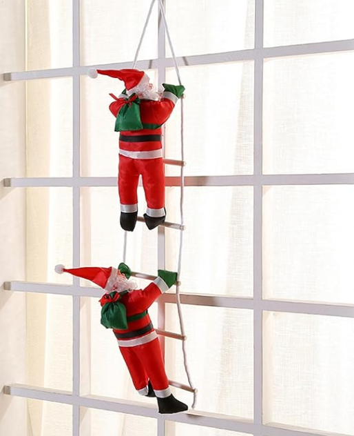 🎅 VIEJO PASCUERO EN ESCALERA - DECORACIÓN NAVIDAD 🎅